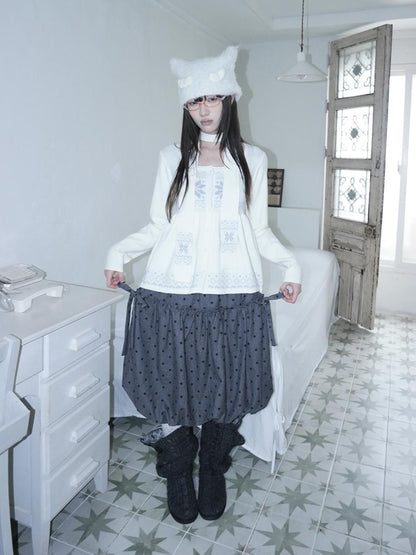 ang project Fair Isle Snowflake Jacquard Button Knit Women&