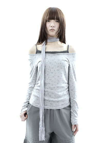 ang_project_Floral_Colorblock_Spliced_Faux_Layered_Boat_Neck_Women&