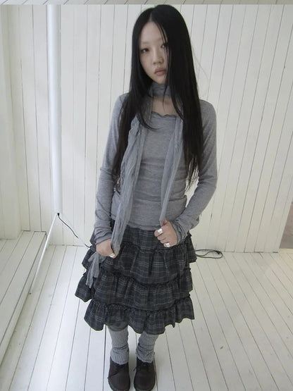 ang project Floral Lace Collar Ruffle Trim Blouse T-shirt