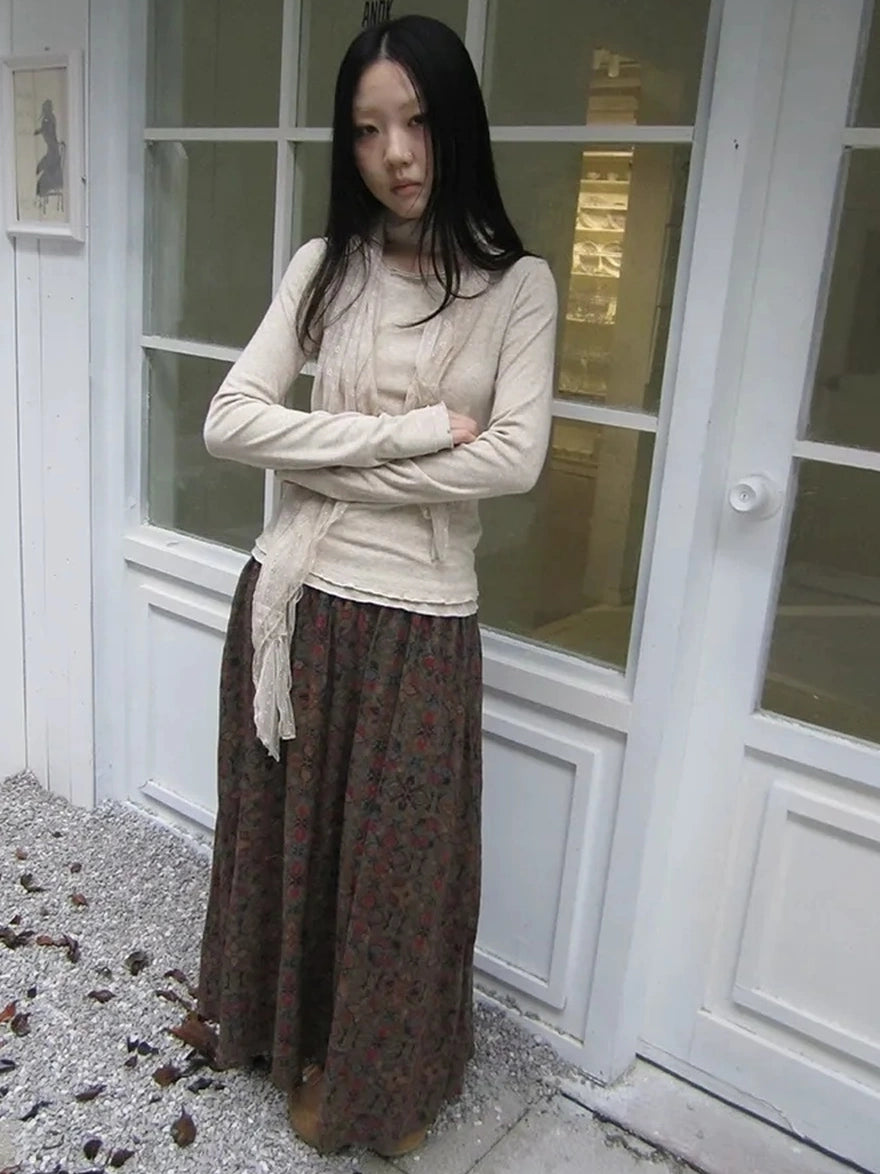 ang project Floral Lace Collar Ruffle Trim Blouse T-shirt