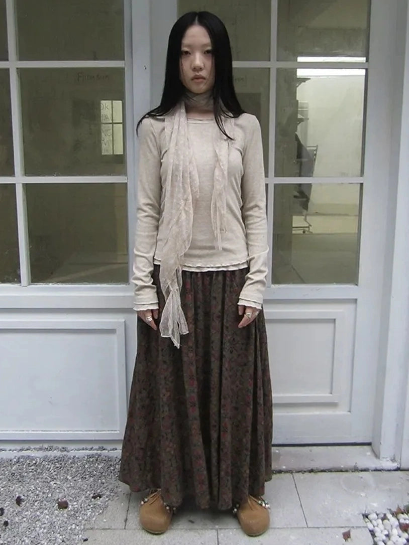 ang project Floral Lace Collar Ruffle Trim Blouse T-shirt