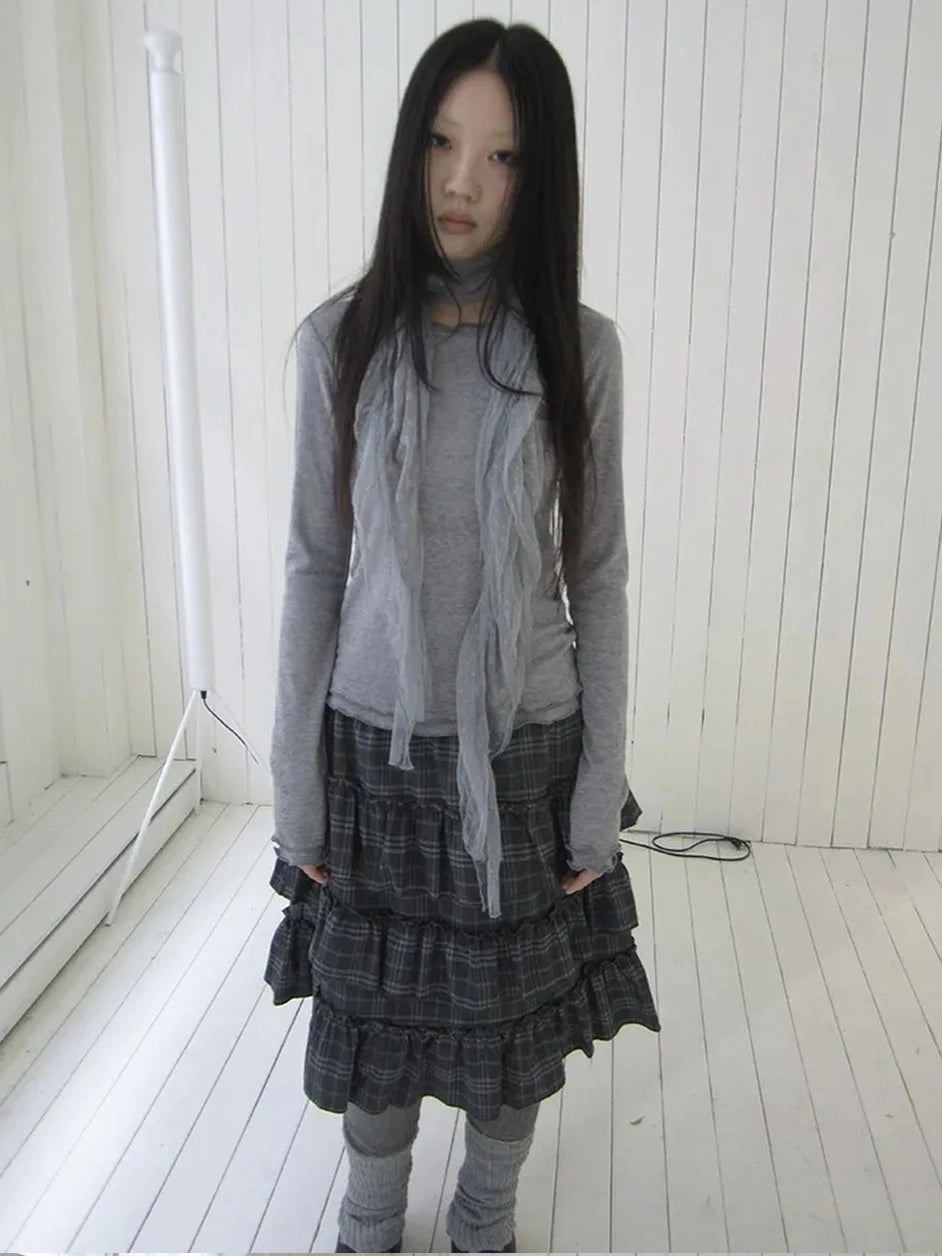 ang project Floral Lace Collar Ruffle Trim Blouse T-shirt