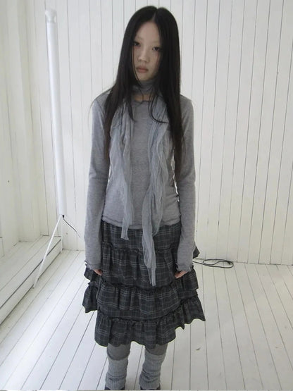 ang project Floral Lace Collar Ruffle Trim Blouse T-shirt