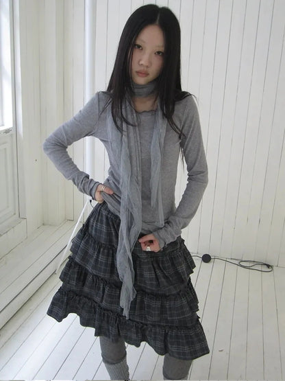 ang project Floral Lace Collar Ruffle Trim Blouse T-shirt