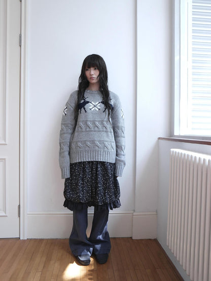 ang project Floral Lace Ruffle Bubble Hem Cotton Women&
