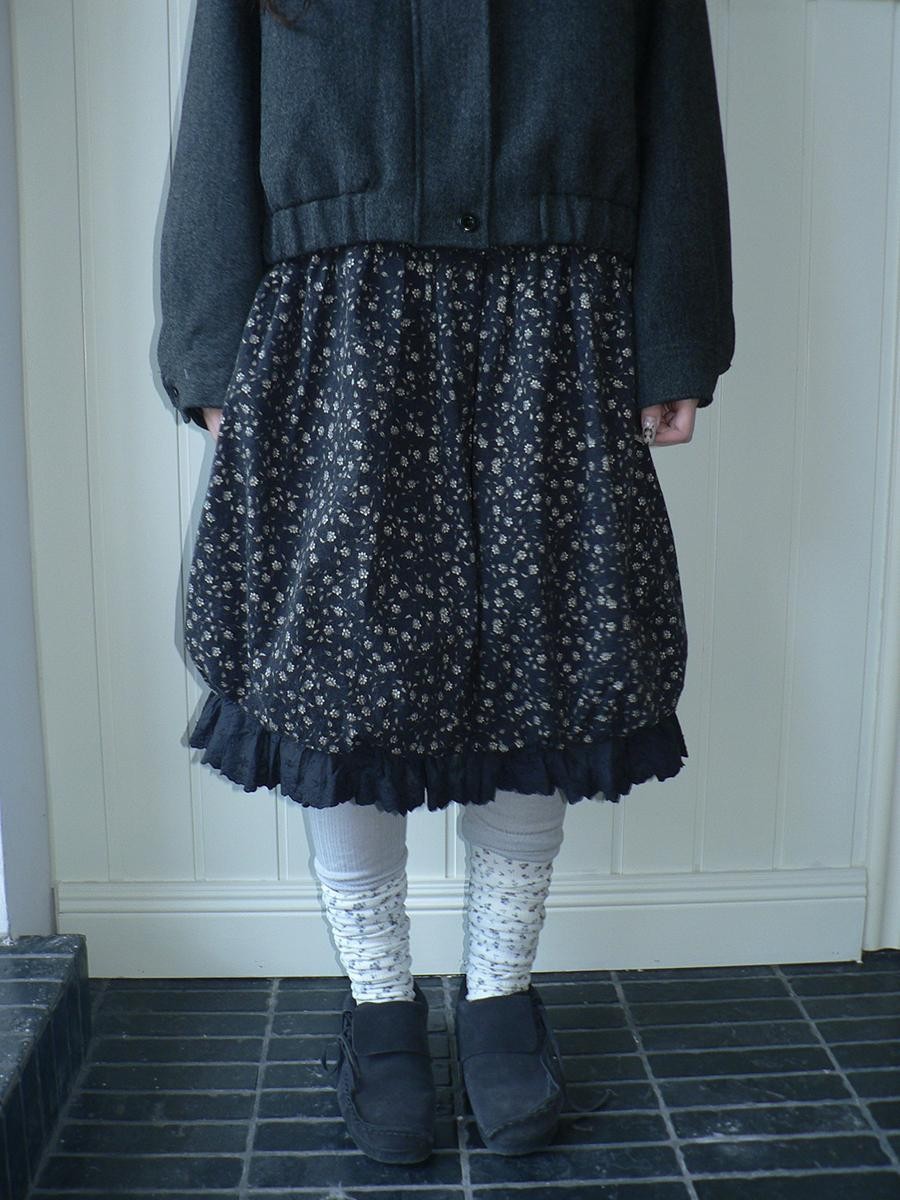 ang project Floral Lace Ruffle Bubble Hem Cotton Women&