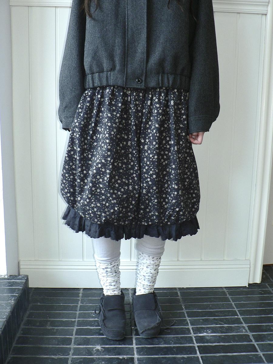 ang project Floral Lace Ruffle Bubble Hem Cotton Women&