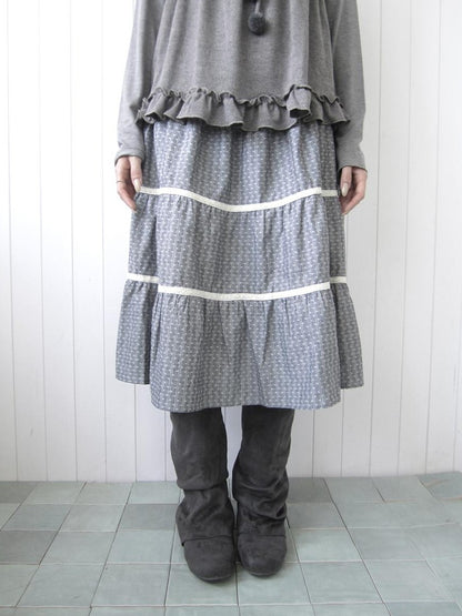 ang project Floral Lace Spliced Ruffle Tiered Women&