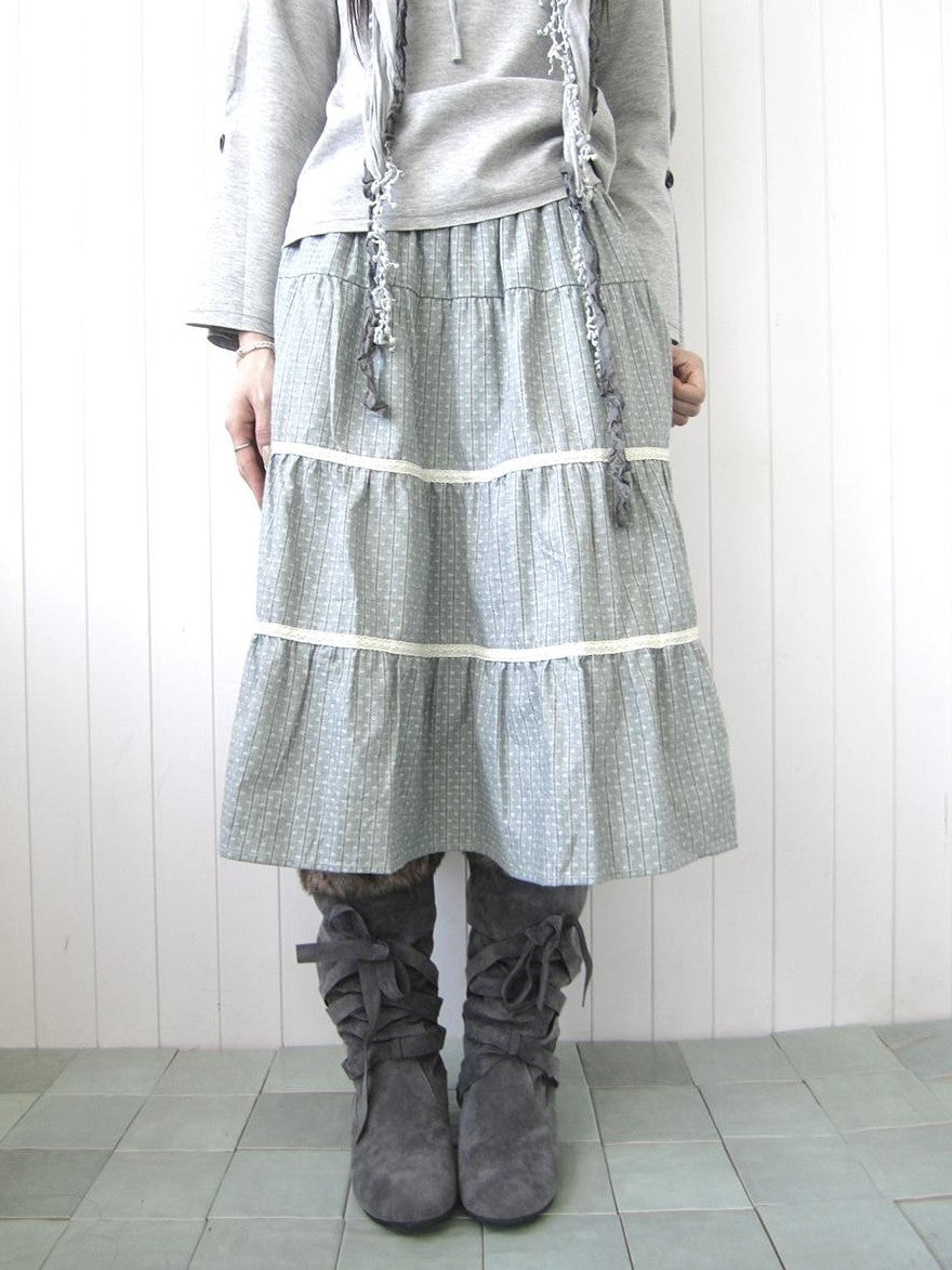 ang project Floral Lace Spliced Ruffle Tiered Women&