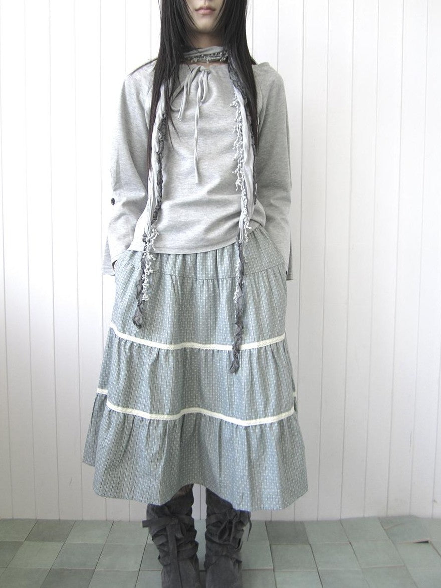 ang project Floral Lace Spliced Ruffle Tiered Women&