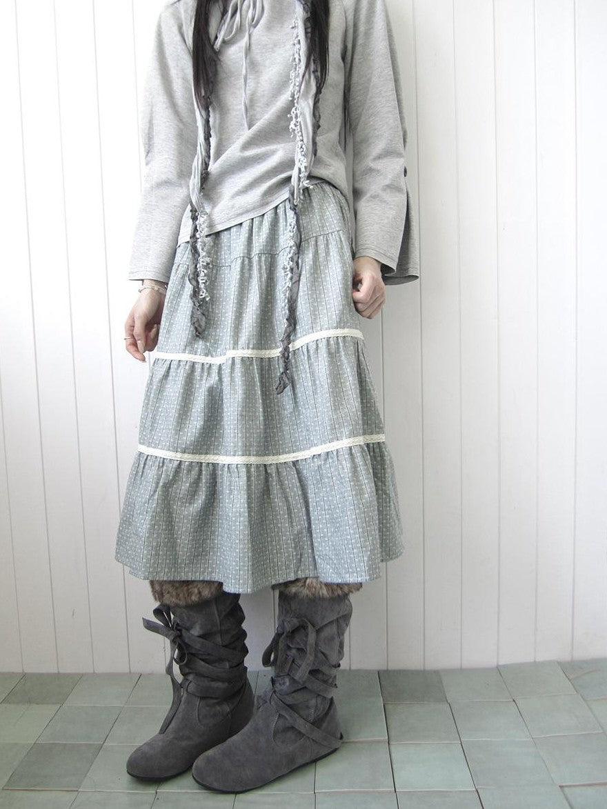 ang project Floral Lace Spliced Ruffle Tiered Women&