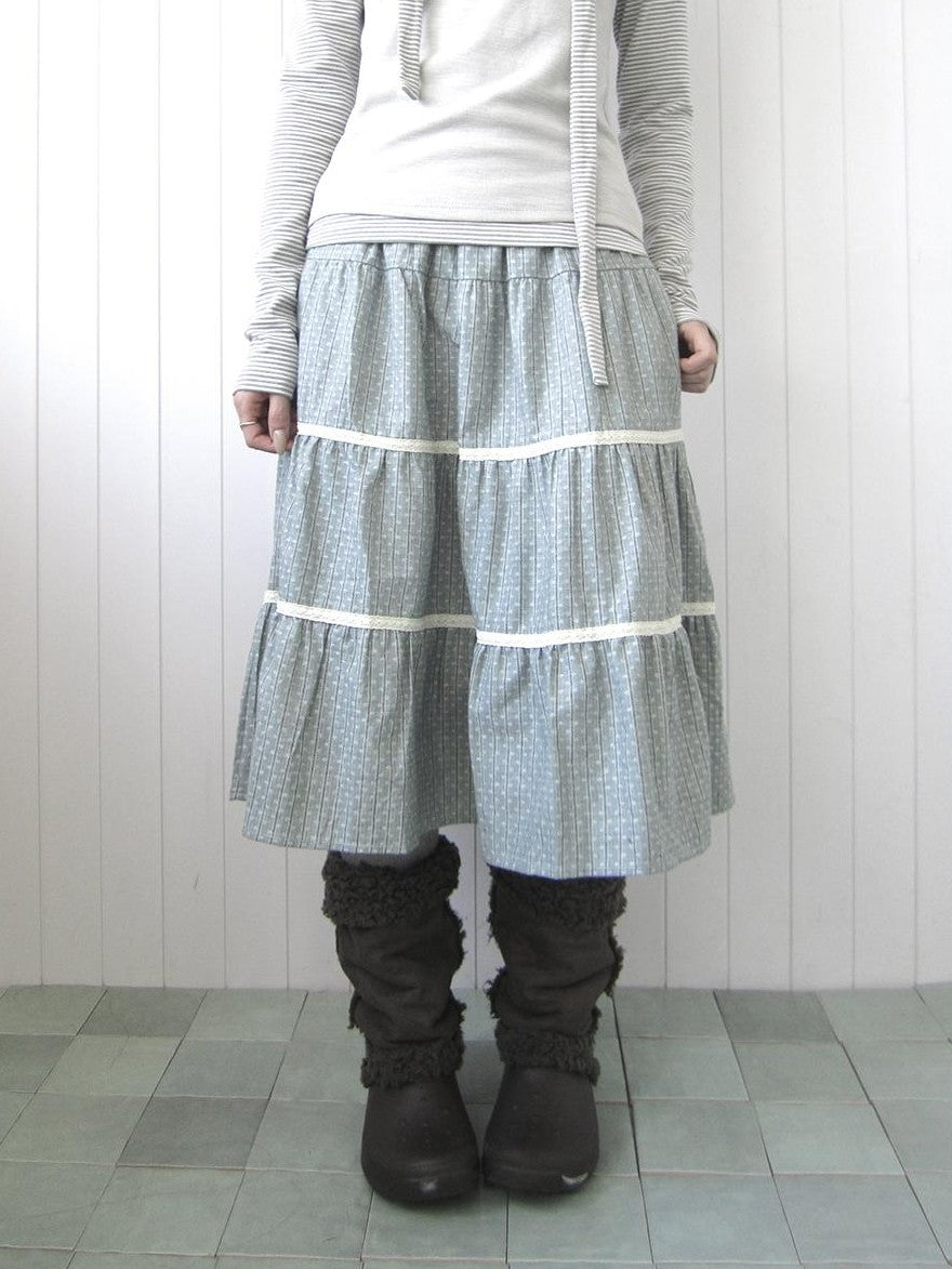 ang project Floral Lace Spliced Ruffle Tiered Women&