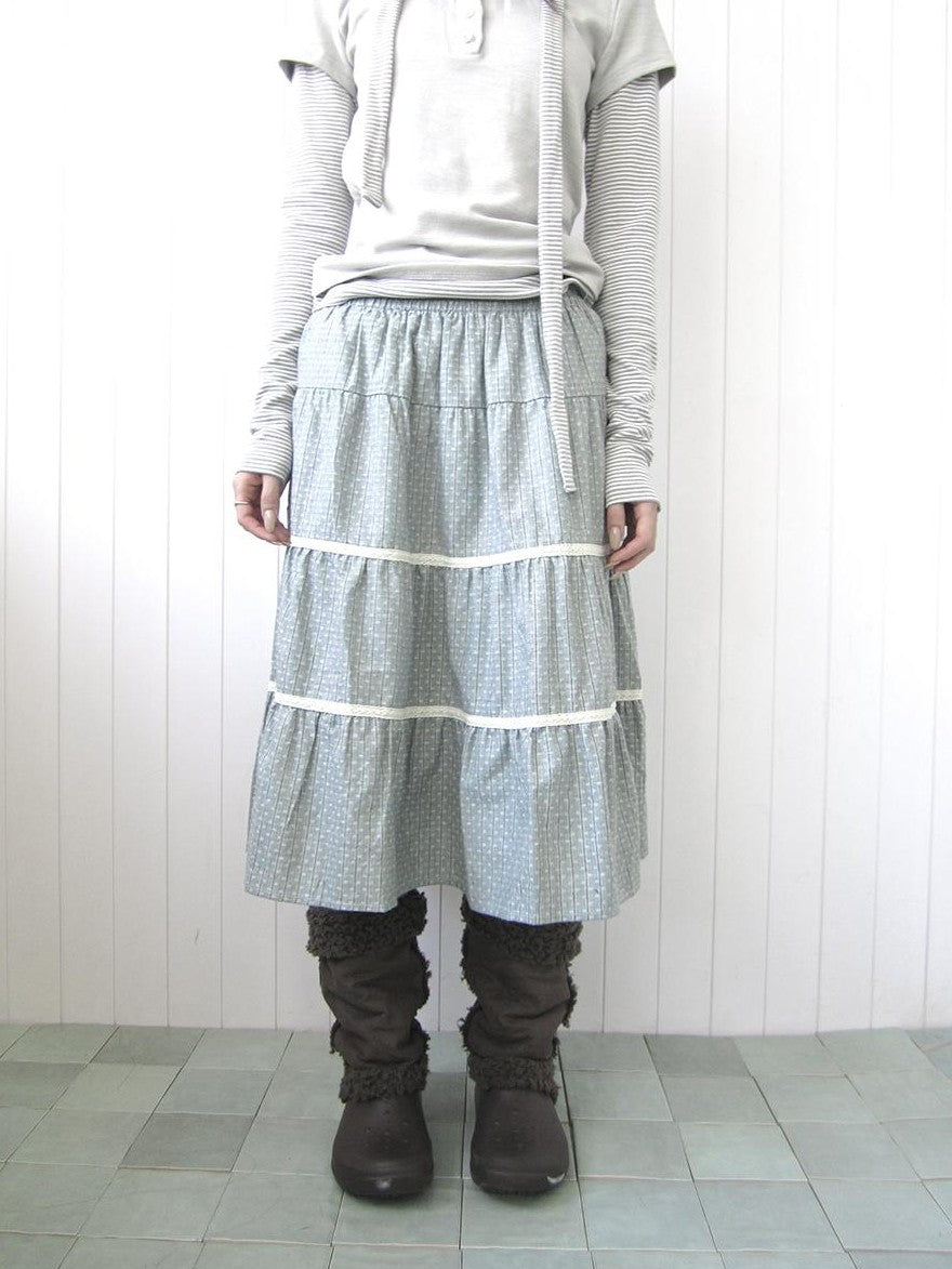 ang project Floral Lace Spliced Ruffle Tiered Women&