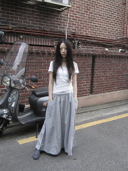 Updateang project Floral Lace Trim Tee Lightweight Summer Top