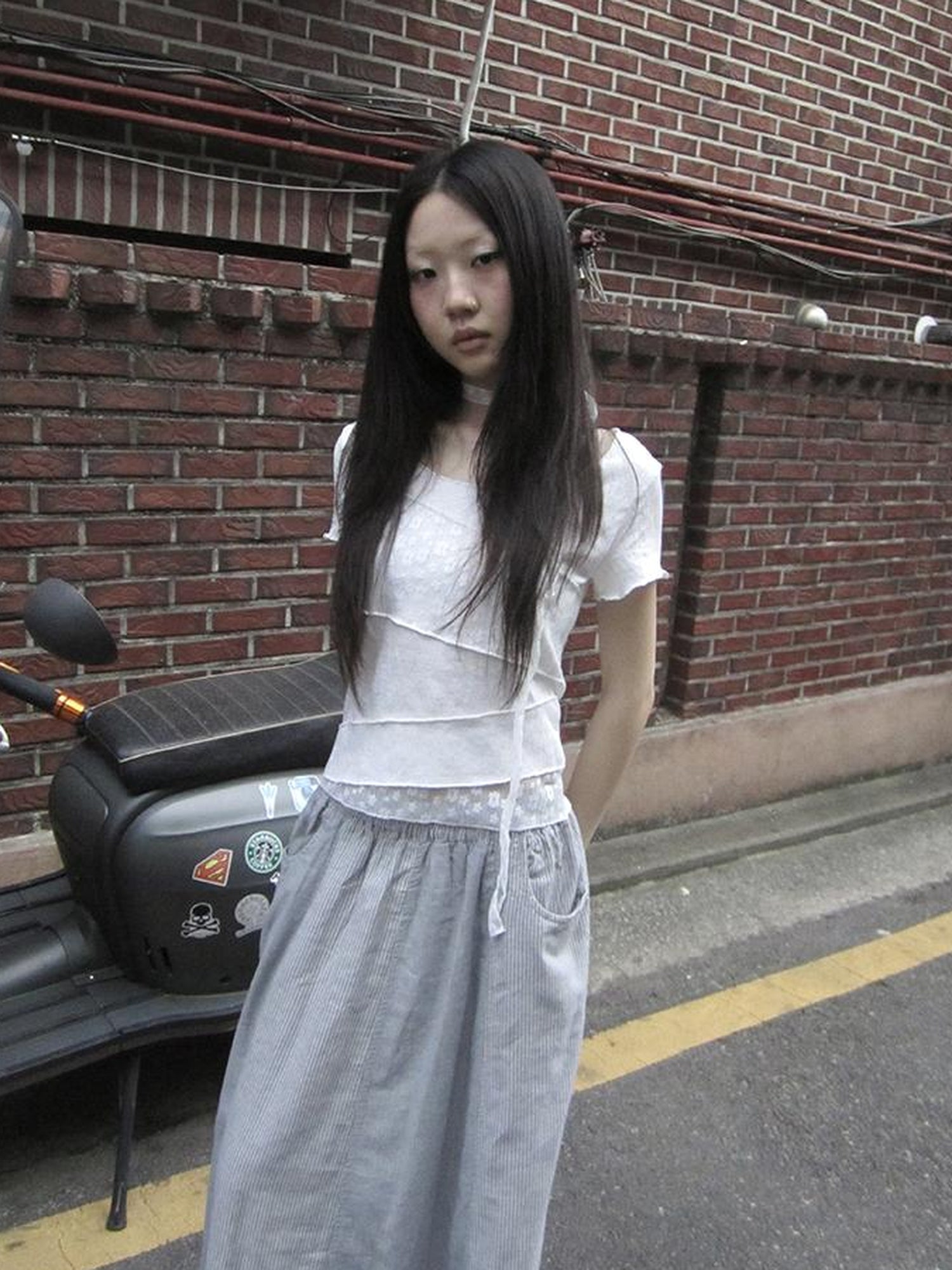 Updateang project Floral Lace Trim Tee Lightweight Summer Top