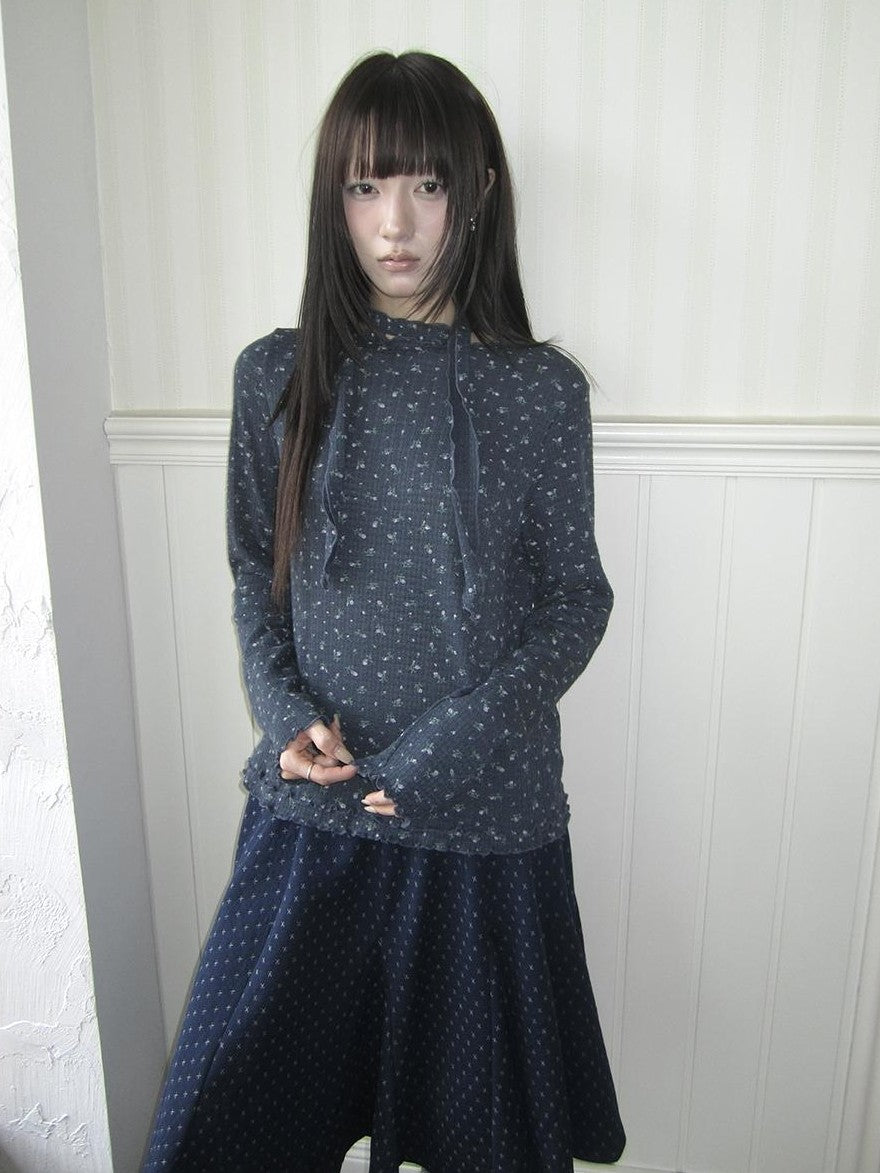 ang project Floral Print Double Ruffle Hem Women&