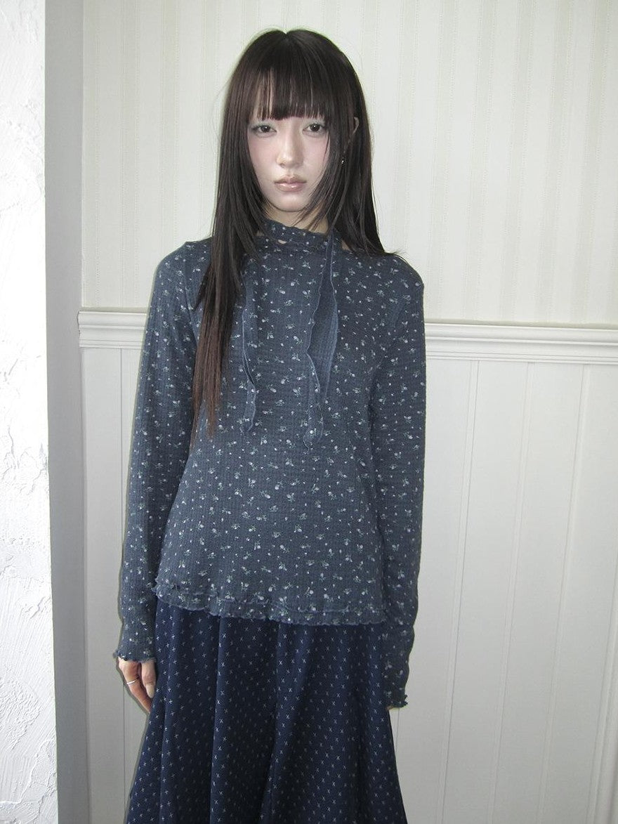 ang project Floral Print Double Ruffle Hem Women&