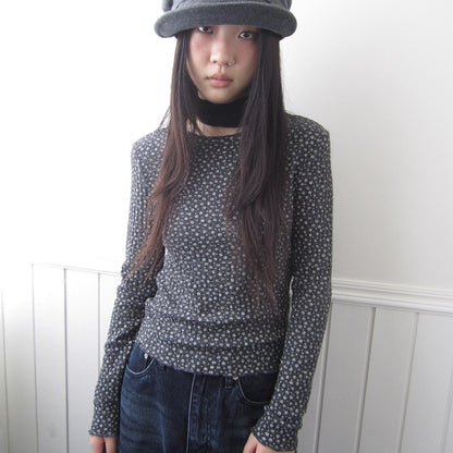 ang_project_Floral_Ruffle_Sleeve_Stretch_Top_MISSTT