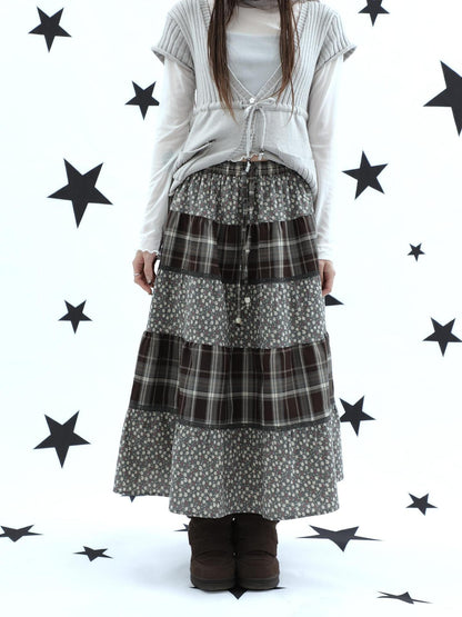 ang project Forest Floral Patchwork Plaid Applique Print Women&