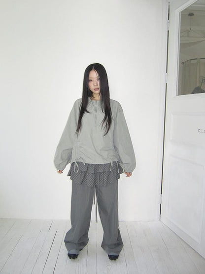 ang project Functional Minimalist Drawstring Short Crop Top