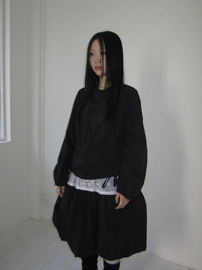 ang project Functional Minimalist Drawstring Short Crop Top