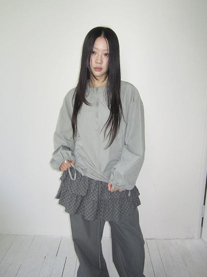 ang project Functional Minimalist Drawstring Short Crop Top