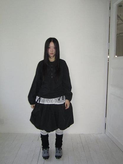 ang project Functional Minimalist Drawstring Short Crop Top
