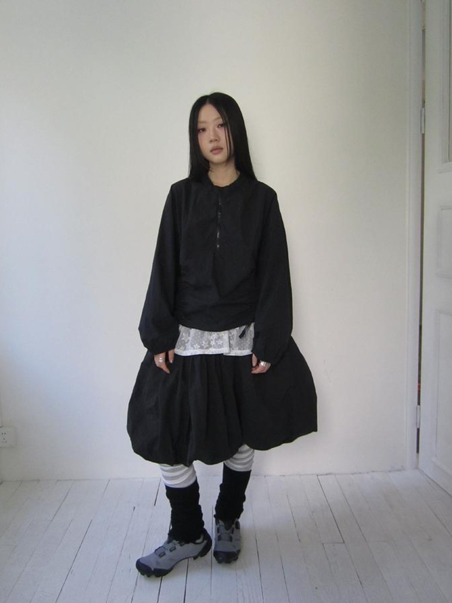 ang project Functional Minimalist Drawstring Short Crop Top