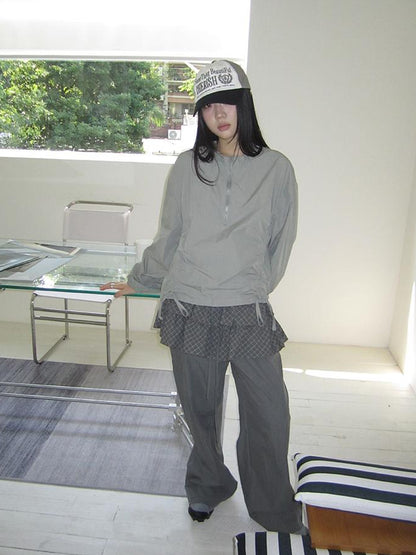 ang project Functional Minimalist Drawstring Short Crop Top