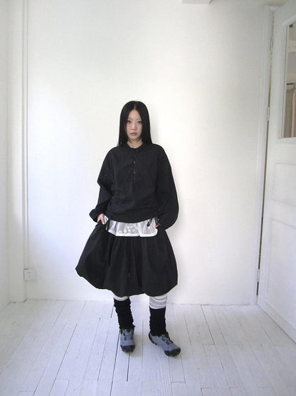 ang project Functional Minimalist Drawstring Short Crop Top