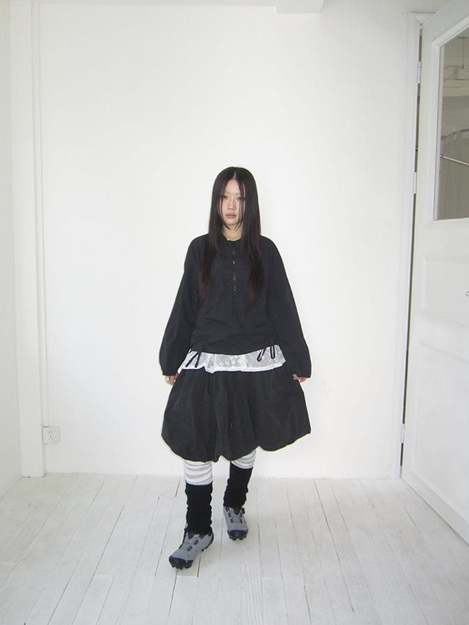 ang project Functional Minimalist Drawstring Short Crop Top