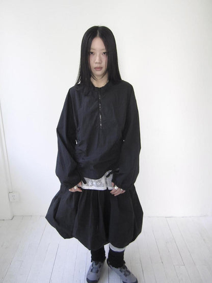 ang project Functional Minimalist Drawstring Short Crop Top