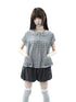 ang_project_Gray_Polka_Dot_Doll_Collar_Wooden_Button_Pleated_Pocket_Women&