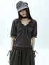 ang_project_Gray_Ruched_Ruffle_Tie_V-neck_Cropped_Slim_Women&