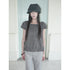 ang_project_Gray_Vintage_Plaid_Puff_Sleeve_Cropped_Round_Neck_Waist_Cinch_Women&