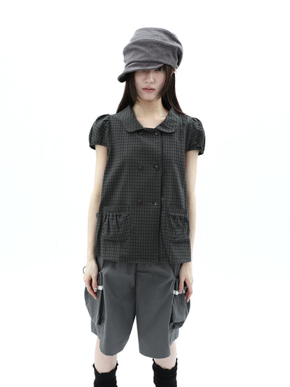 ang_project_Green_Plaid_Collared_Puff_Sleeve_Women&