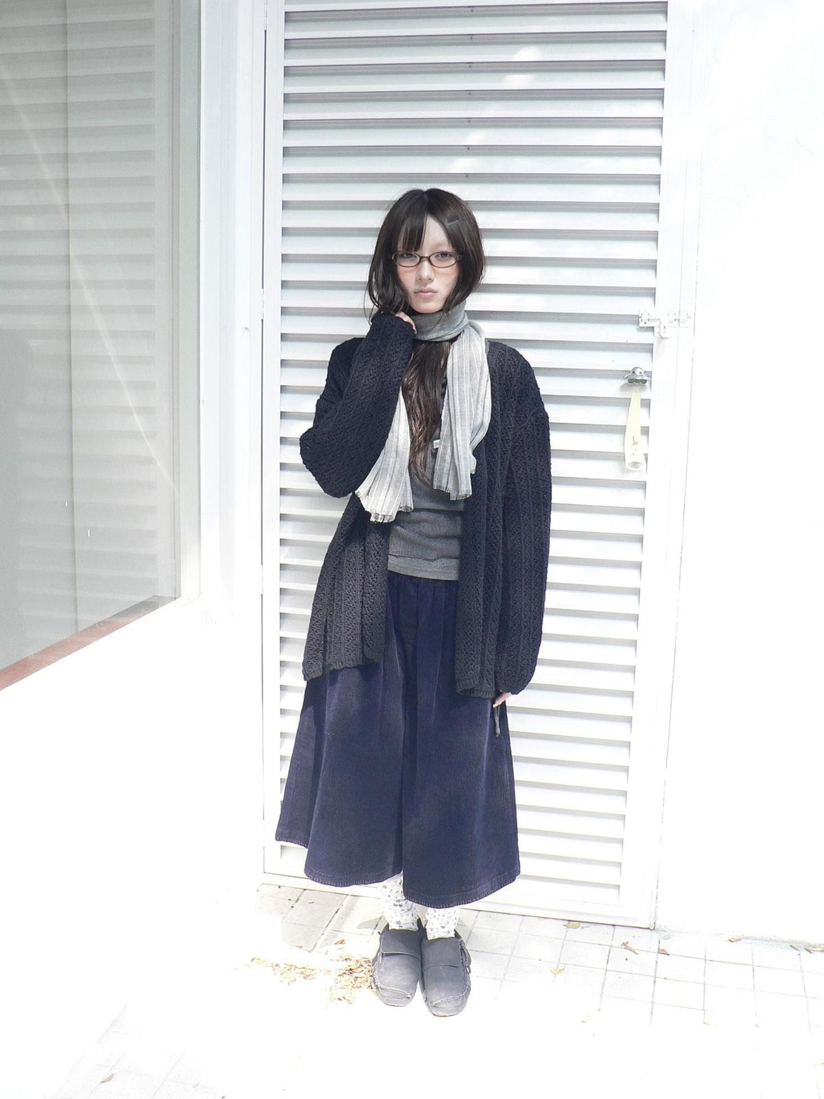 ang project Hollow Out Loose Fit V-neck Knit Women&