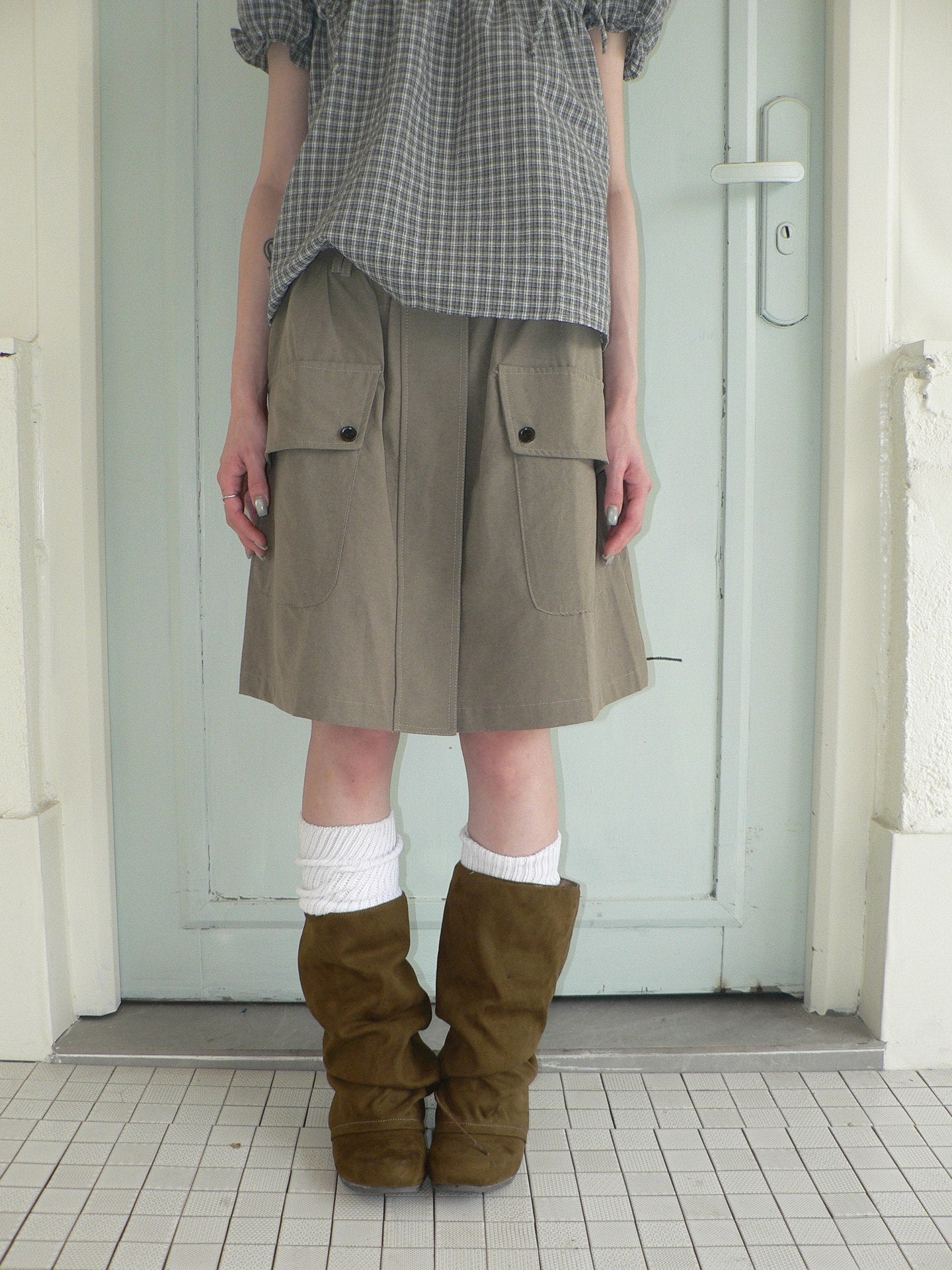 ang_project_Khaki_Green_Vintage_Utility_High_Waist_Pocket_Women&