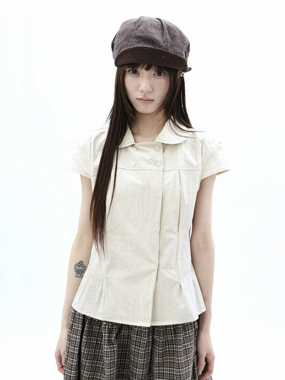 ang_project_Khaki_Pleated_Cinched_Waist_Double_Breasted_Collar_Women&