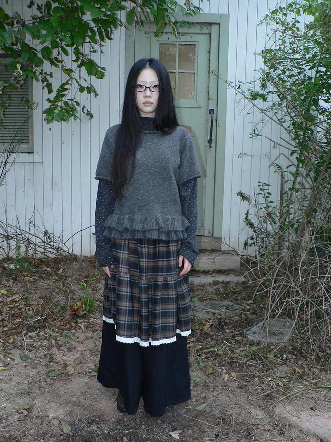 ang project Knitted Loose Fit Crew Neck Pullover Short Sleeve Commuter Solid T-Shirt