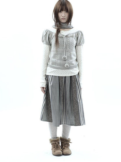 ang project Korean Bow Tie Knit Cotton Women&
