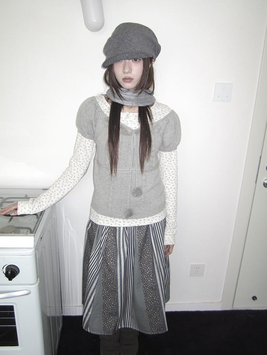 ang project Korean Bow Tie Knit Cotton Women&