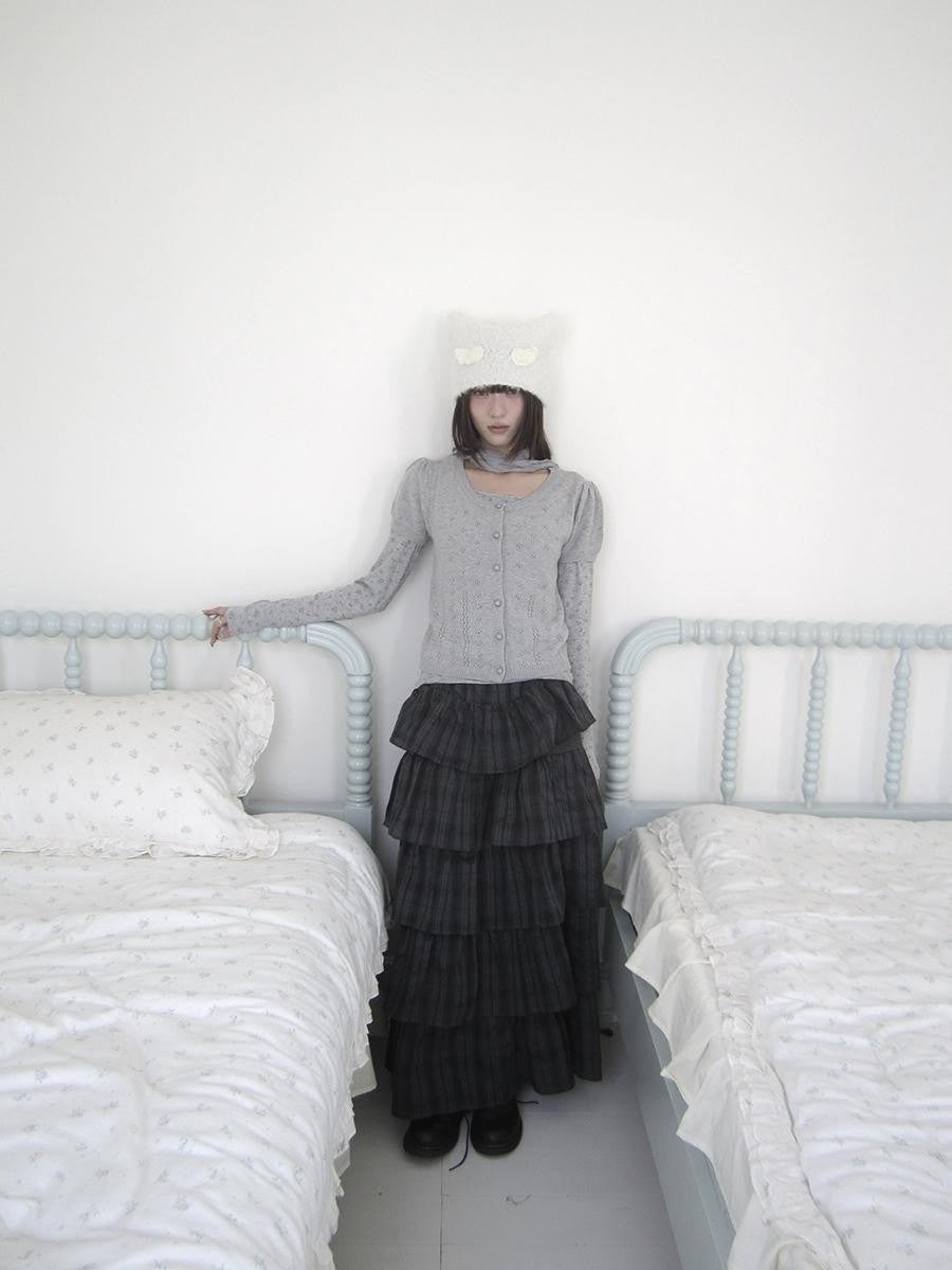 ang project Korean Crochet Openwork Round Neck Women&