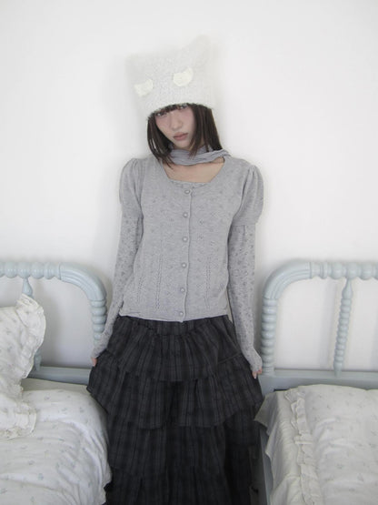 ang project Korean Crochet Openwork Round Neck Women&