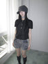 ang_project_Korean_Pleated_Three_Button_Collared_Short_Sleeve_Cropped_Women&