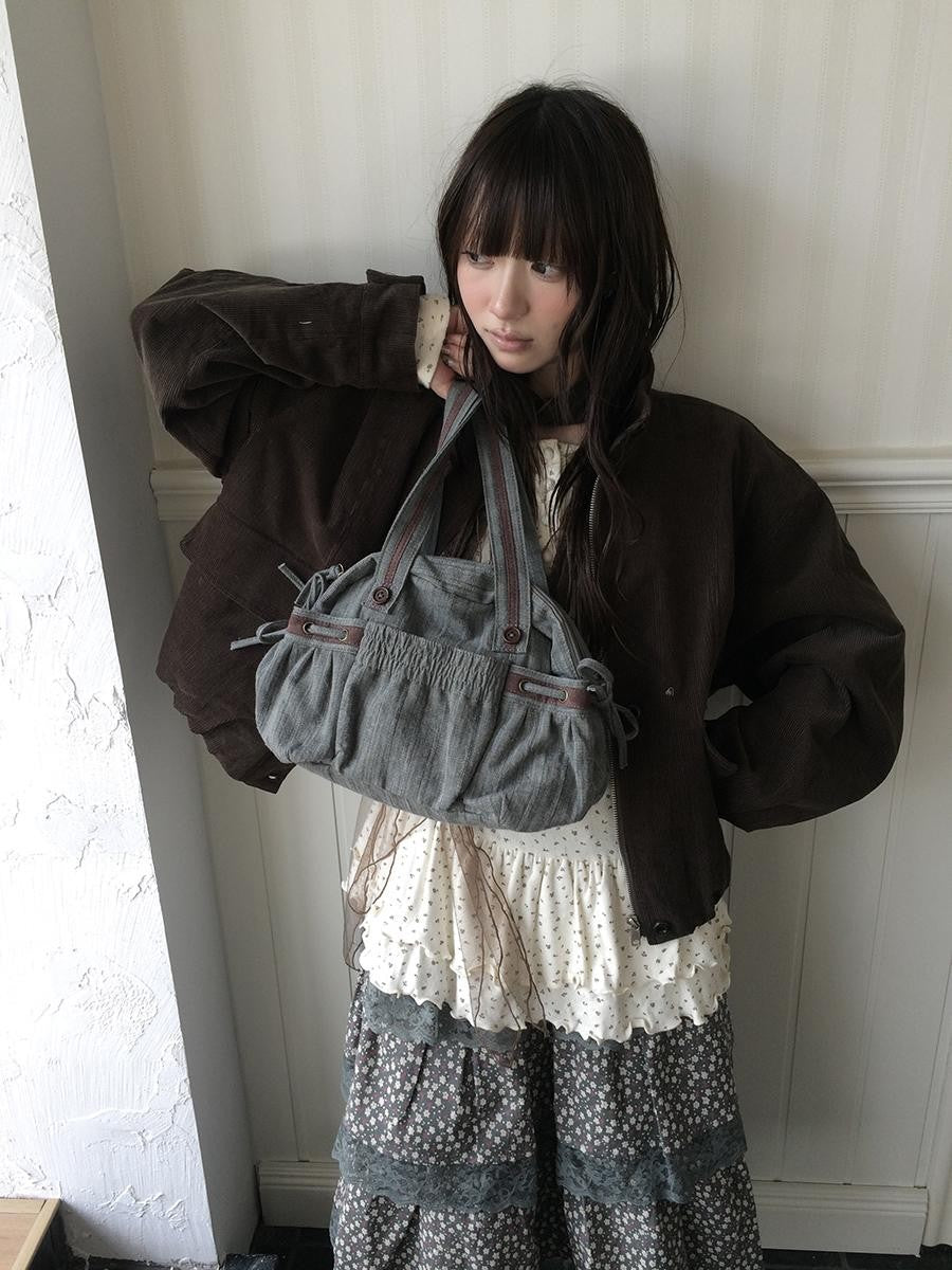 ang project Korean Retro Color Block Ruched Women&
