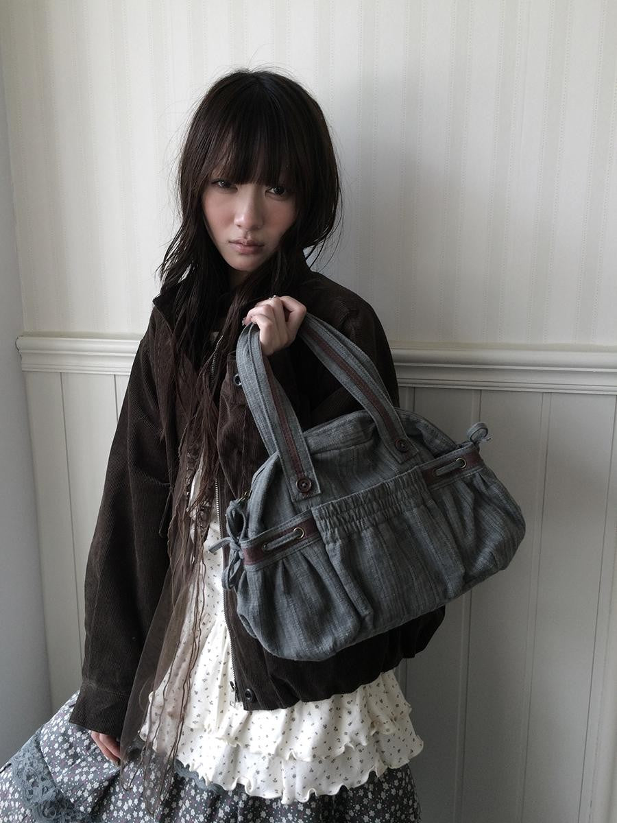 ang project Korean Retro Color Block Ruched Women&