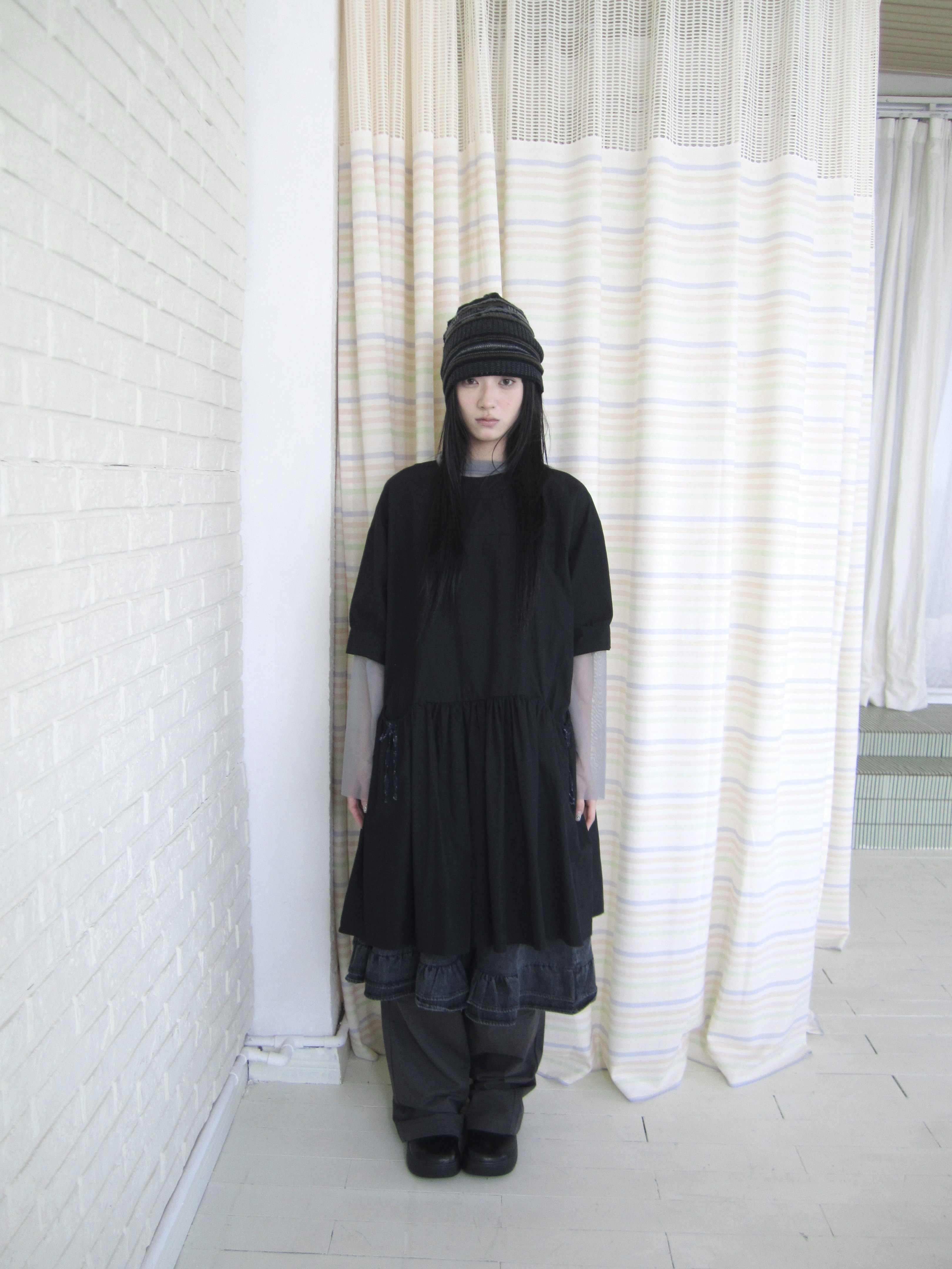 ang_project_Korean_Retro_Pocket_Patchwork_Round_Neck_Loose_Short_Sleeve_Women&