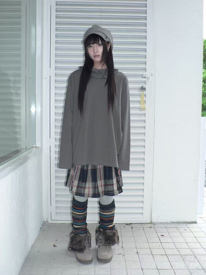 ang_project_Korean_Ruffle_Trim_Solid_Color_Loose_Fit_Women&