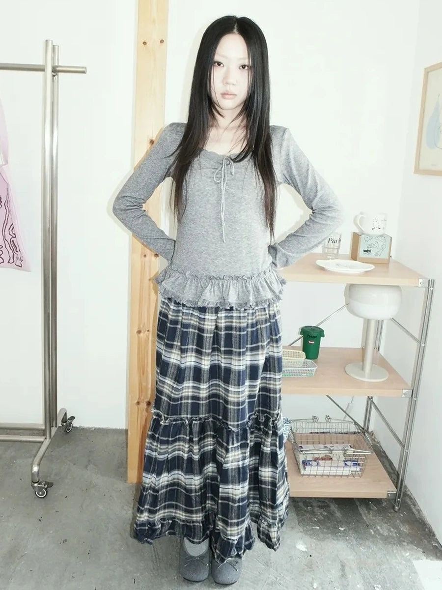 ang project Lace Bow Tie Ruffle Sleeve Tee T-shirt